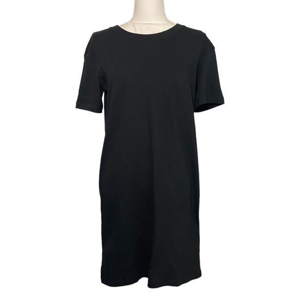NWT MADEWELL Tina T-Shirt Dress Mini Short Sleeve Crewneck Solid Black New - Picture 3 of 7